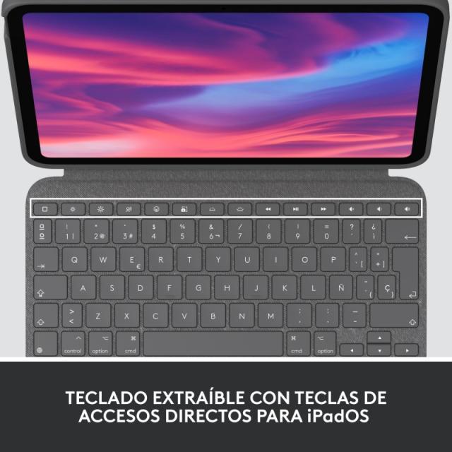 Logitech - 920-011439 teclado para móvil QWERTY Español Smart Connector Gris