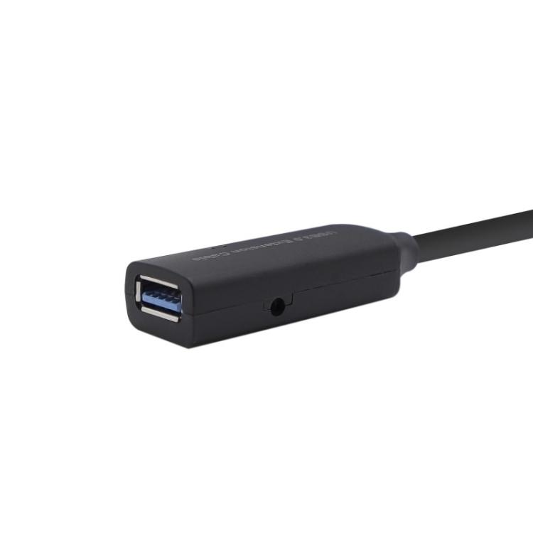 AISENS - Cable USB 3.0 Prolongador Con Amplificador, Tipo A/M-A/H, Negro, 5.0m - A105-0407