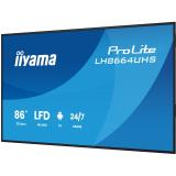 iiyama - LH8664UHS-B3AG pantalla de señalización Pantalla plana para señalización digital 2,17 m (85.6") Wifi 450 cd / m² 4K Ult