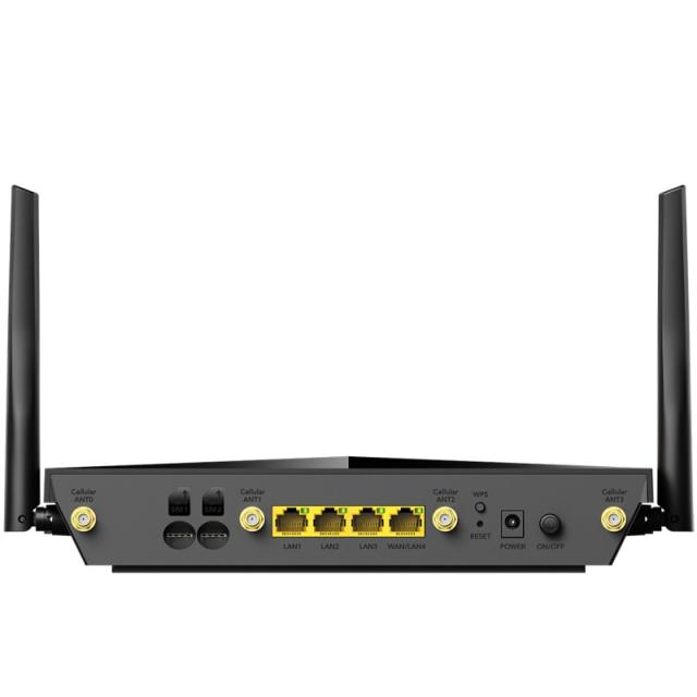 Cudy - P5 router inalámbrico Gigabit Ethernet Doble banda (2,4 GHz / 5 GHz) 5G Negro