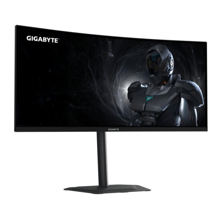 GIGABYTE - GS34WQCA Monitor Gaming Curvo 34" WQHD – 3440 x 1440, 1500R, 120Hz, 1ms, 300 cd/m², FreeSync Premium, HDR Ready, HDMI