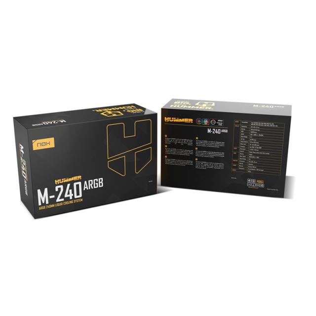 NOX - Hummer M-240 ARGB Procesador Sistema de refrigeración líquida todo en uno 12 cm Negro