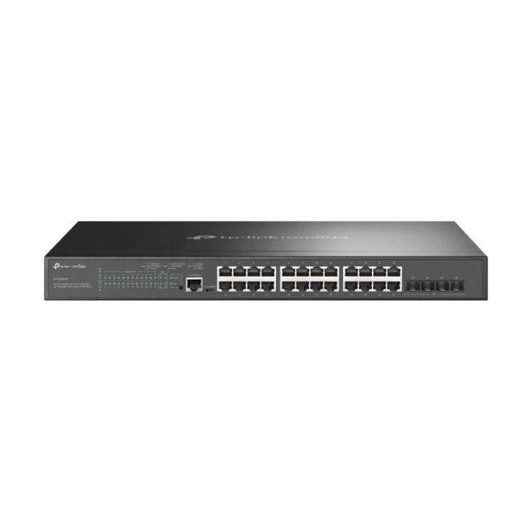 TP-Link - Omada SG3428XMP switch Gestionado L2+ Gigabit Ethernet (10/100/1000) Energía sobre Ethernet (PoE) 1U Negro