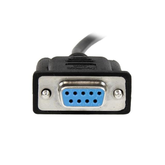 StarTech.com - Cable de 1m Nulo de Módem Serie RS232 DB9 - Hembra a Hembra - Color Negro