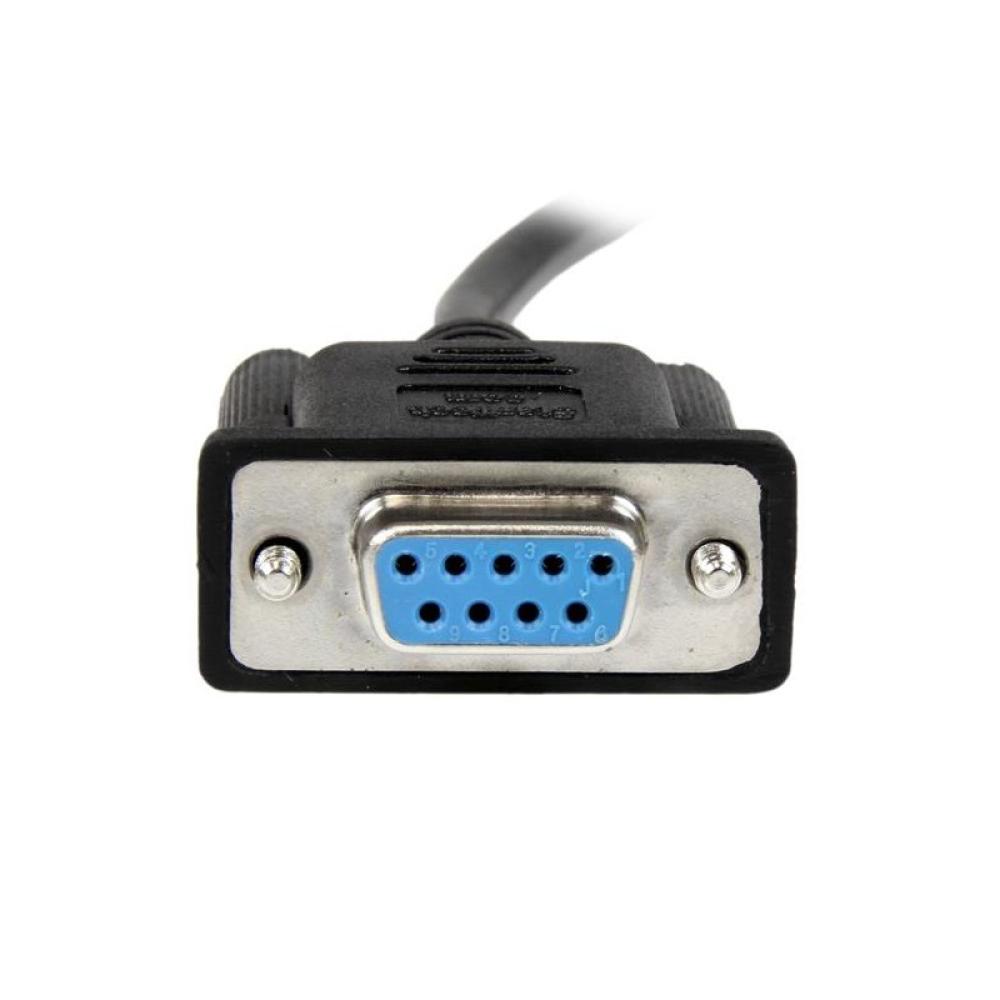 StarTech.com - Cable de 1m Nulo de Módem Serie RS232 DB9 - Hembra a Hembra - Color Negro