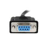 StarTech.com - Cable de 1m Nulo de Módem Serie RS232 DB9 - Hembra a Hembra - Color Negro