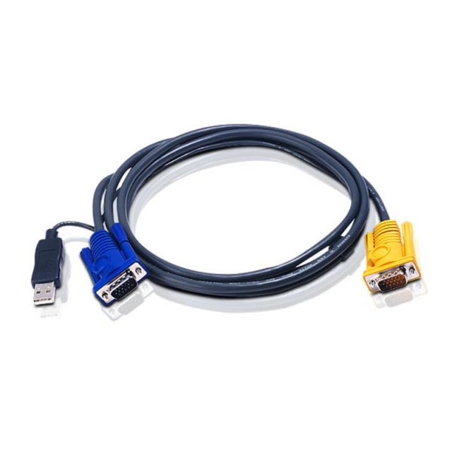 ATEN - Cable KVM USB con SPHD 3 en 1 y conversor PS/2 a USB integrado de 3 m