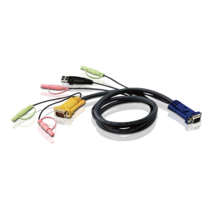 ATEN - Cable KVM USB con audio y SPHD 3 en 1 de 3 m