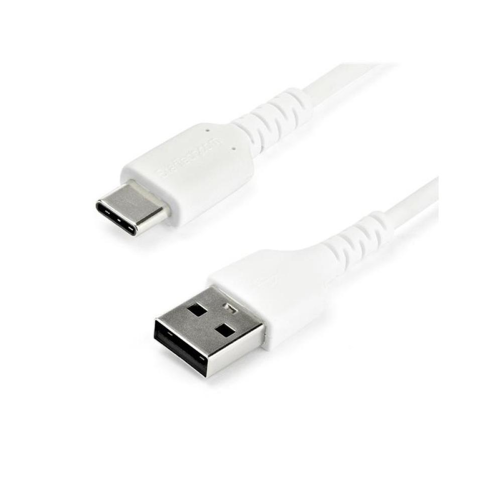 StarTech.com - Cable de Carga USB-A a USB-C de 1m - Cable de Carga Rápida y Sincronización USB 2.0 de Servicio Pesa - RUSB2AC1MW