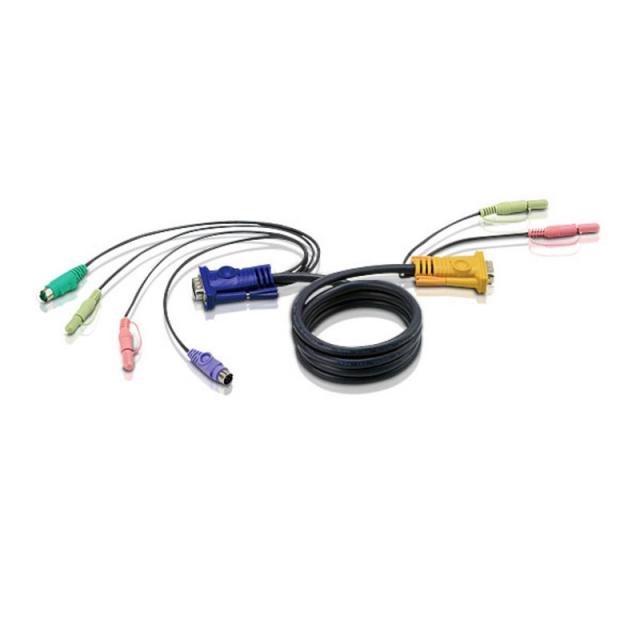 ATEN - Cable KVM PS/2 con audio y SPHD 3 en 1 de 3 m