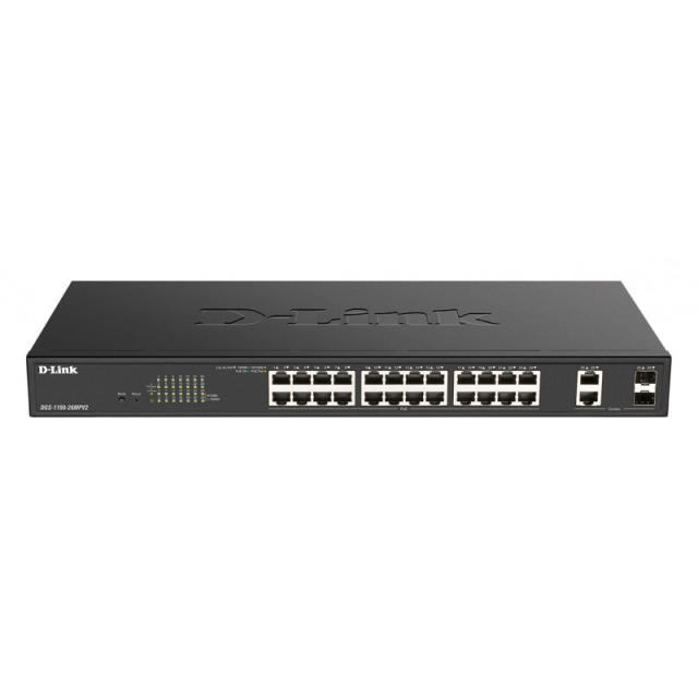 D-Link - DGS-1100-26MPV2/B Gestionado L2 Gigabit Ethernet (10/100/1000) Energía sobre Ethernet (PoE) Negro