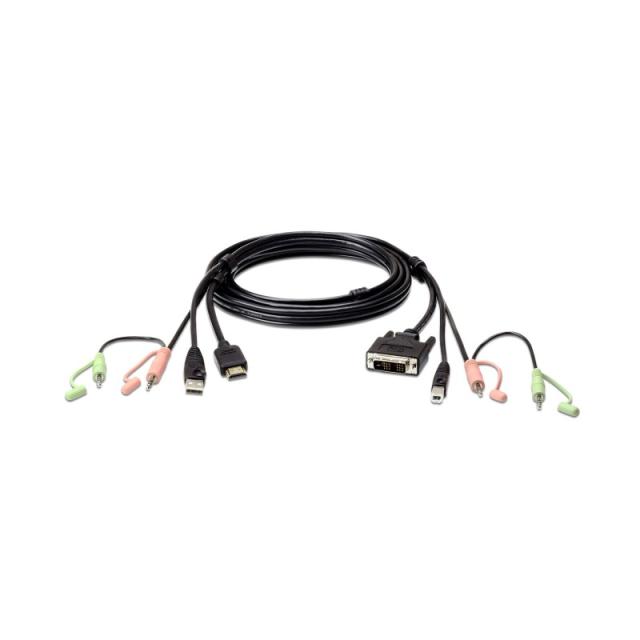 ATEN - Cable KVM HDMI a DVI-D USB con audio de 1,8 m