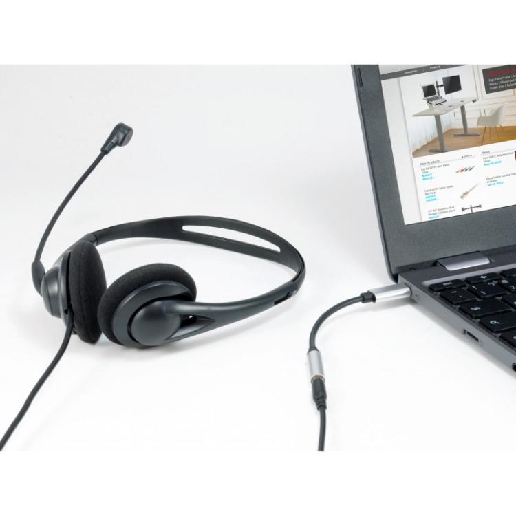 Equip - Adaptador de audio de USB-C a 3,5 mm