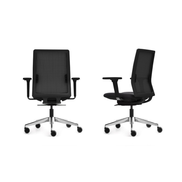 Silla Sentis Negra Respaldo Alto