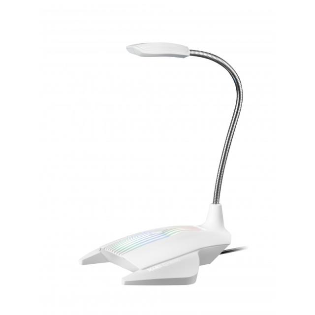 Mars Gaming - MMICX, Micrófono Estudio Profesional LED, Mute, USB+Jack 3.5mm, Negro