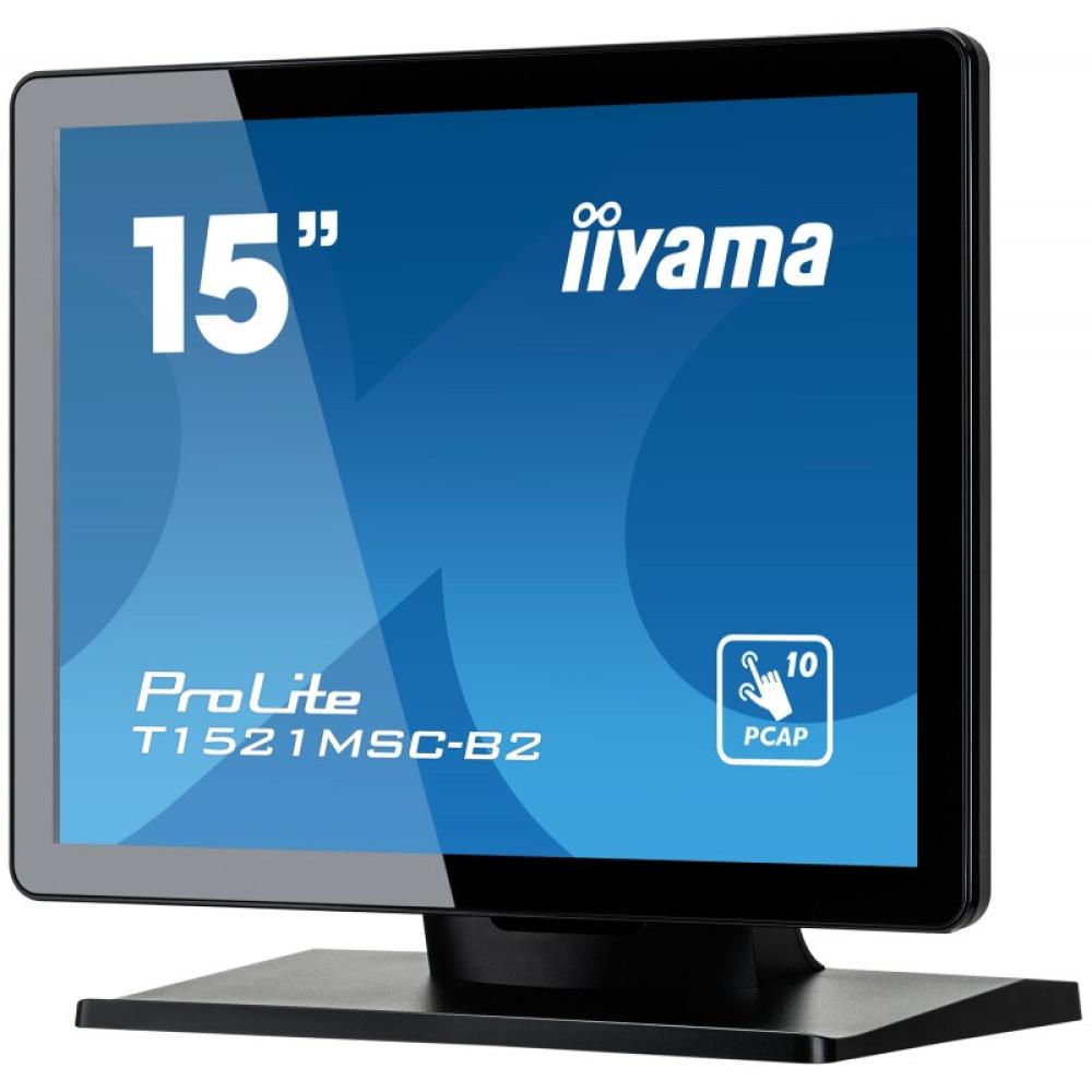 iiyama - ProLite T1521MSC-B2 pantalla para PC 38,1 cm (15") 1024 x 768 Pixeles XGA LED Pantalla táctil Mesa Negro