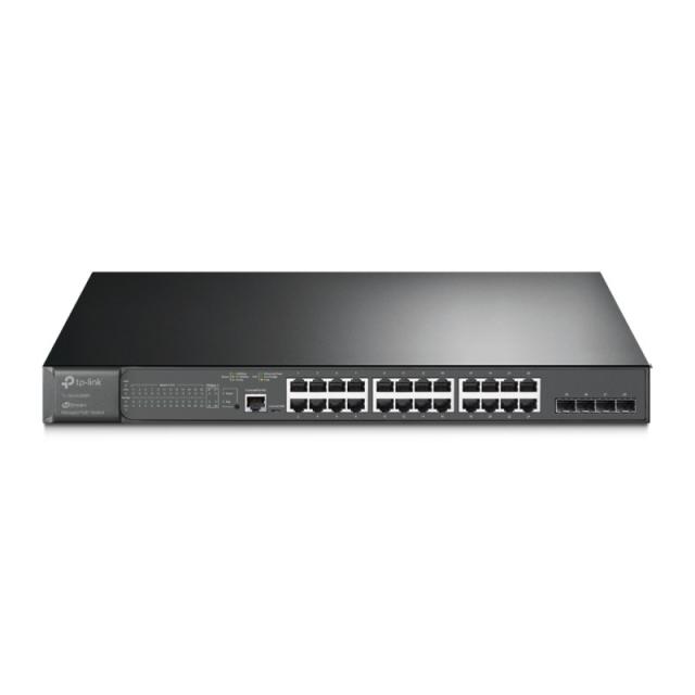 TP-Link - JetStream TL-SG3428MP switch Gestionado L2+ Gigabit Ethernet (10/100/1000) Energía sobre Ethernet (PoE) 1U Negro