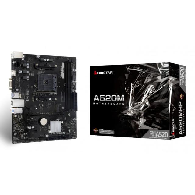 Biostar - A520MHP placa base AMD A520 Zócalo AM4 micro ATX