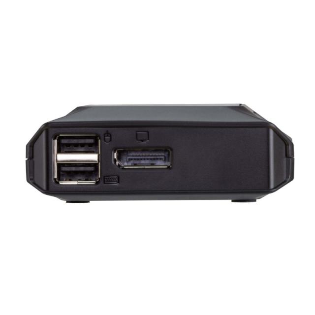 ATEN - Switch KVM DisplayPort 4K USB-C de 2 puertos con selector de puertos remoto