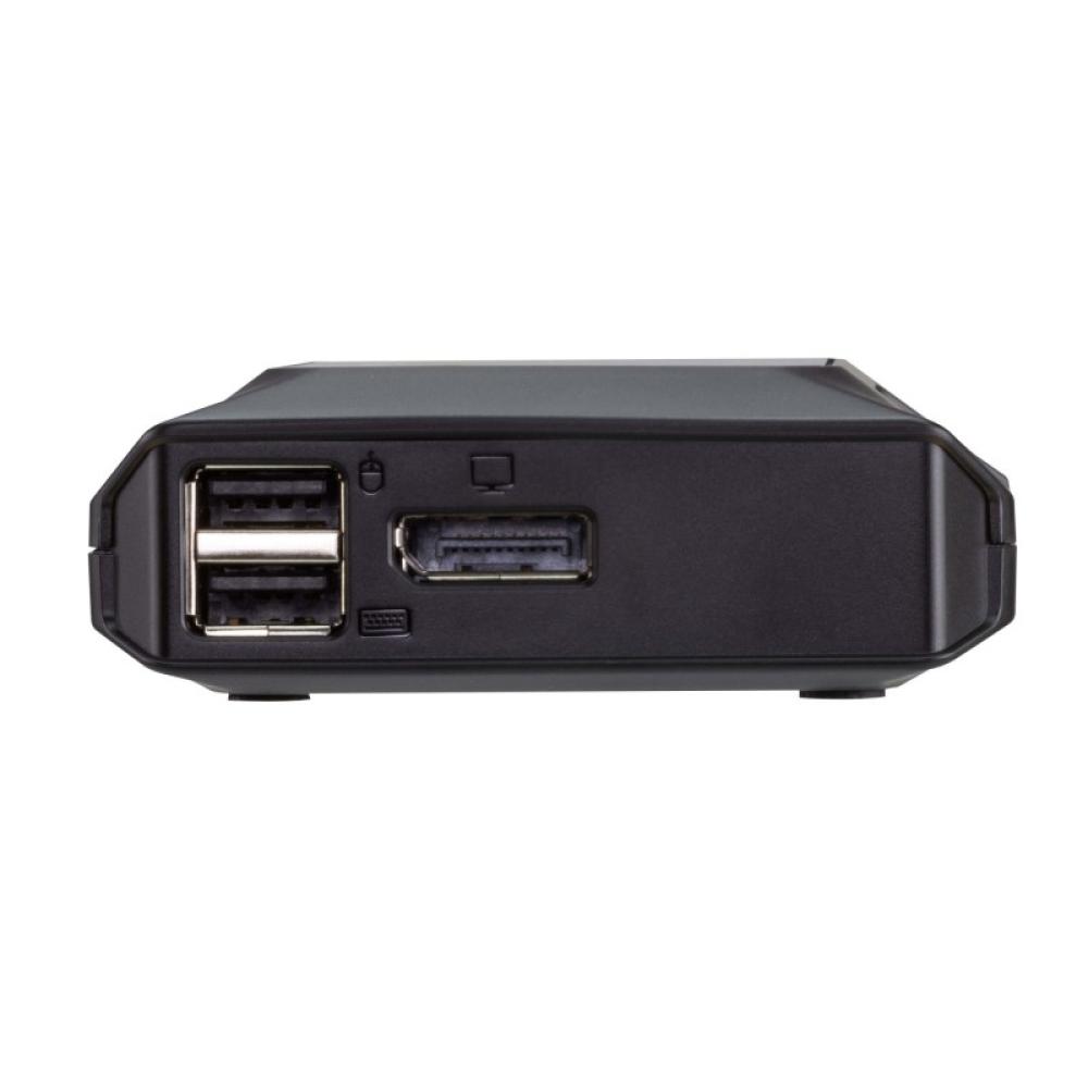 ATEN - Switch KVM DisplayPort 4K USB-C de 2 puertos con selector de puertos remoto