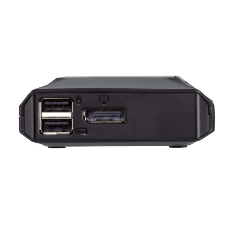 ATEN - Switch KVM DisplayPort 4K USB-C de 2 puertos con selector de puertos remoto