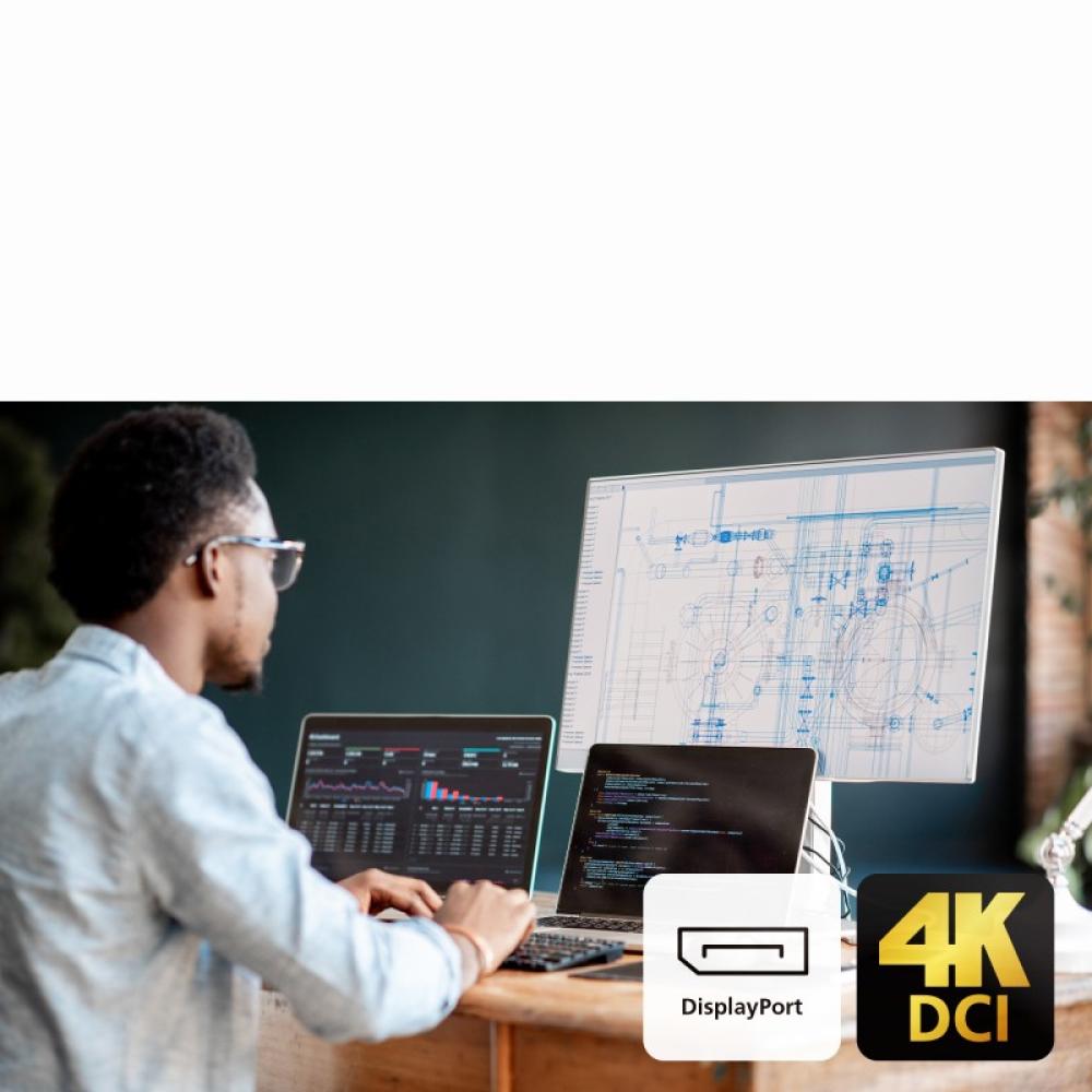 ATEN - Conmutador KVM 4K DisplayPort USB-C de 2 puertos con paso de corriente