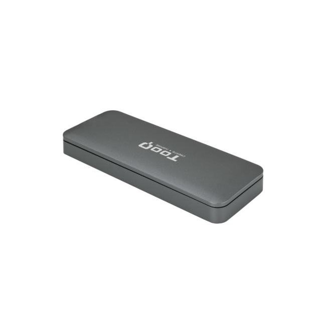 TooQ - TQE-2281G caja para disco duro externo Caja externa para unidad de estado sólido (SSD) Gris M.2