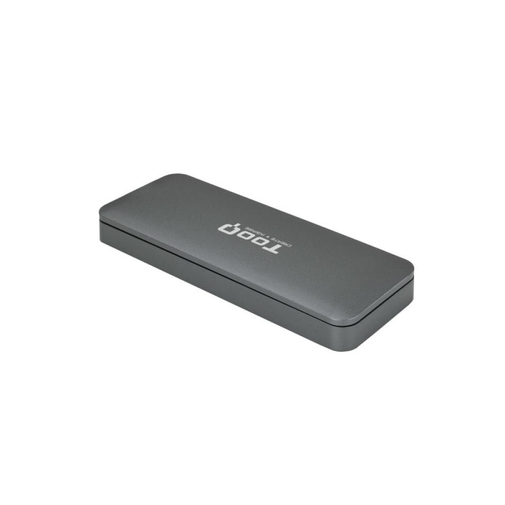 TooQ - TQE-2281G caja para disco duro externo Caja externa para unidad de estado sólido (SSD) Gris M.2