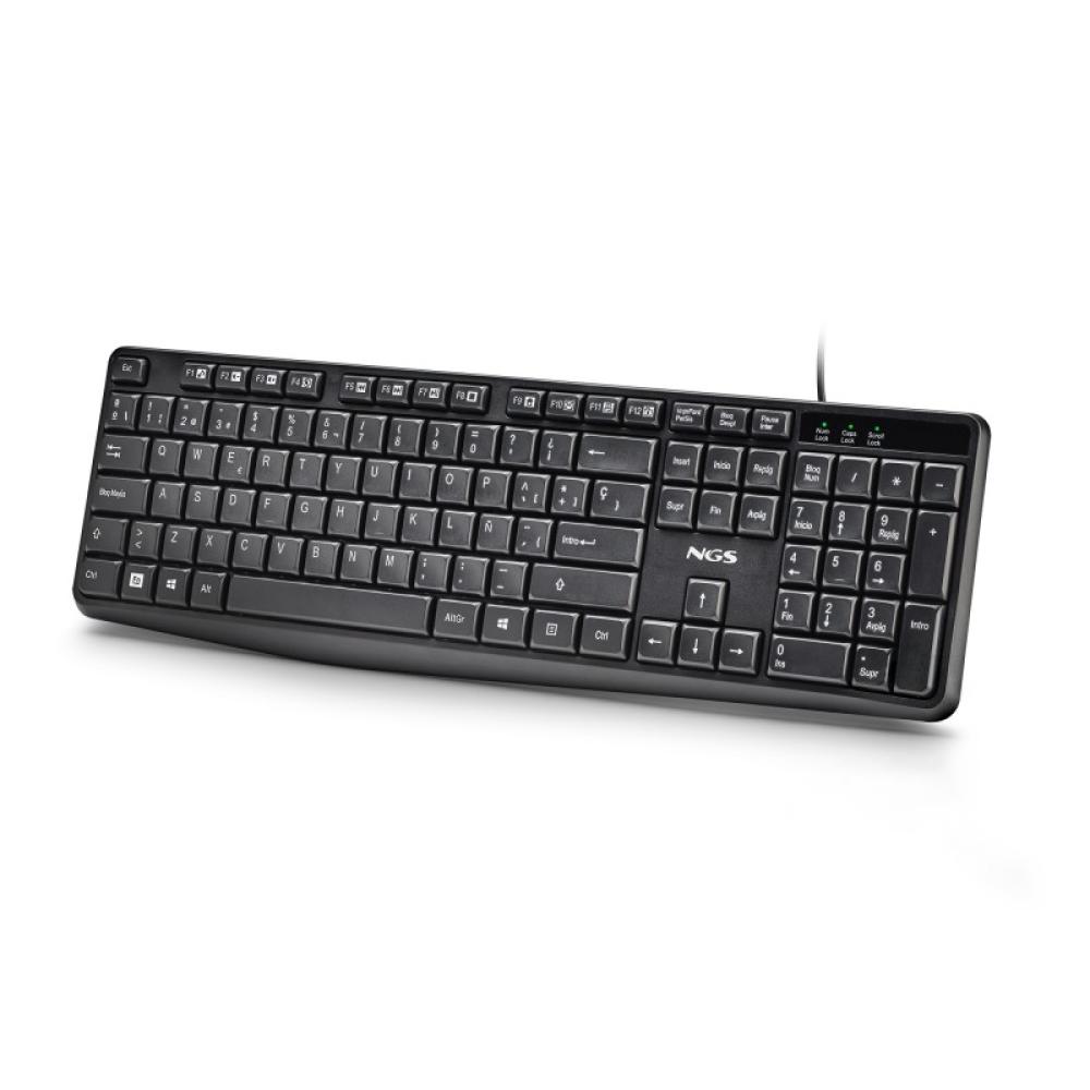 NGS - FUNKY V4 (QUERTY, ES) teclado Hogar / Oficina USB QWERTY Español Negro