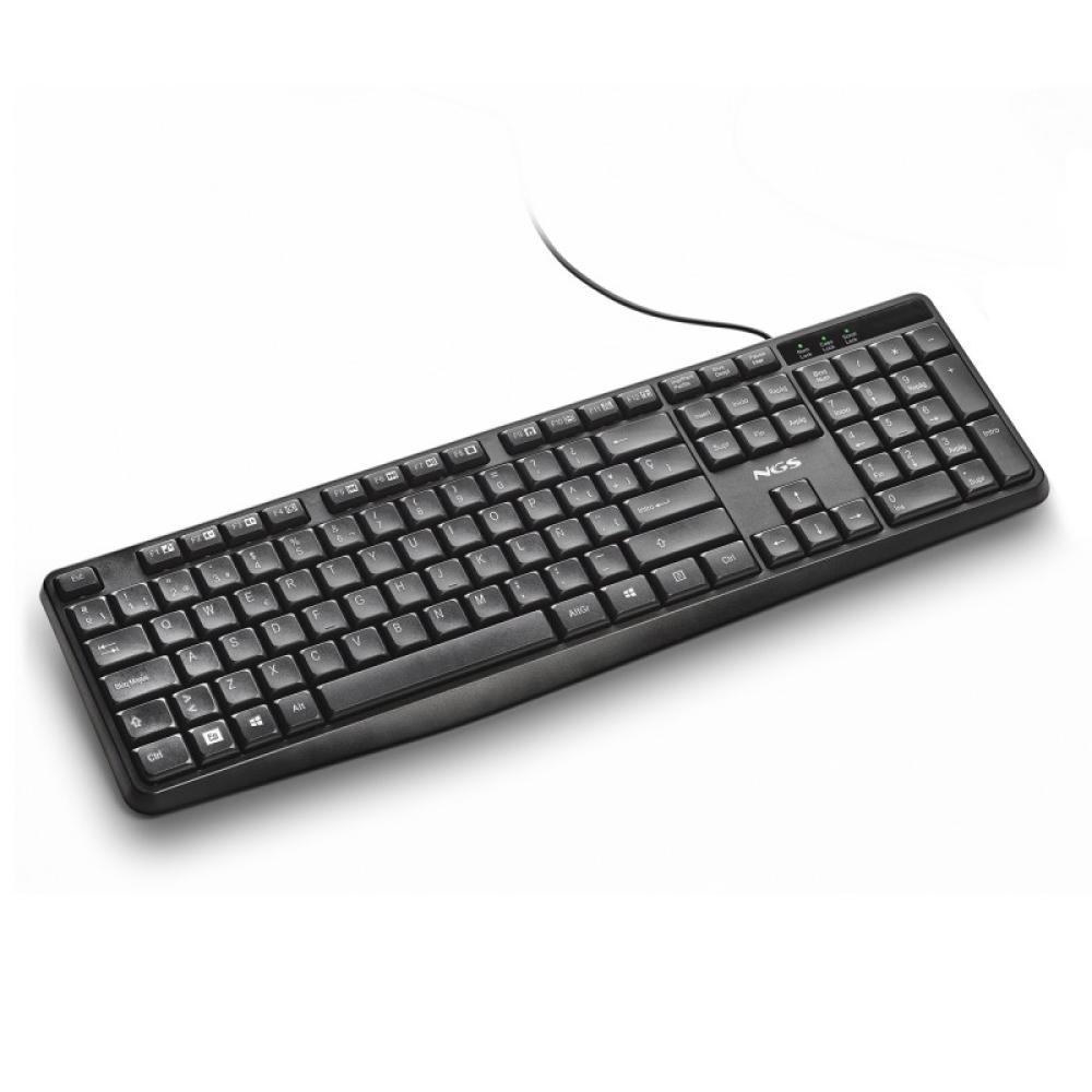 NGS - FUNKY V4 (QUERTY, ES) teclado Hogar / Oficina USB QWERTY Español Negro