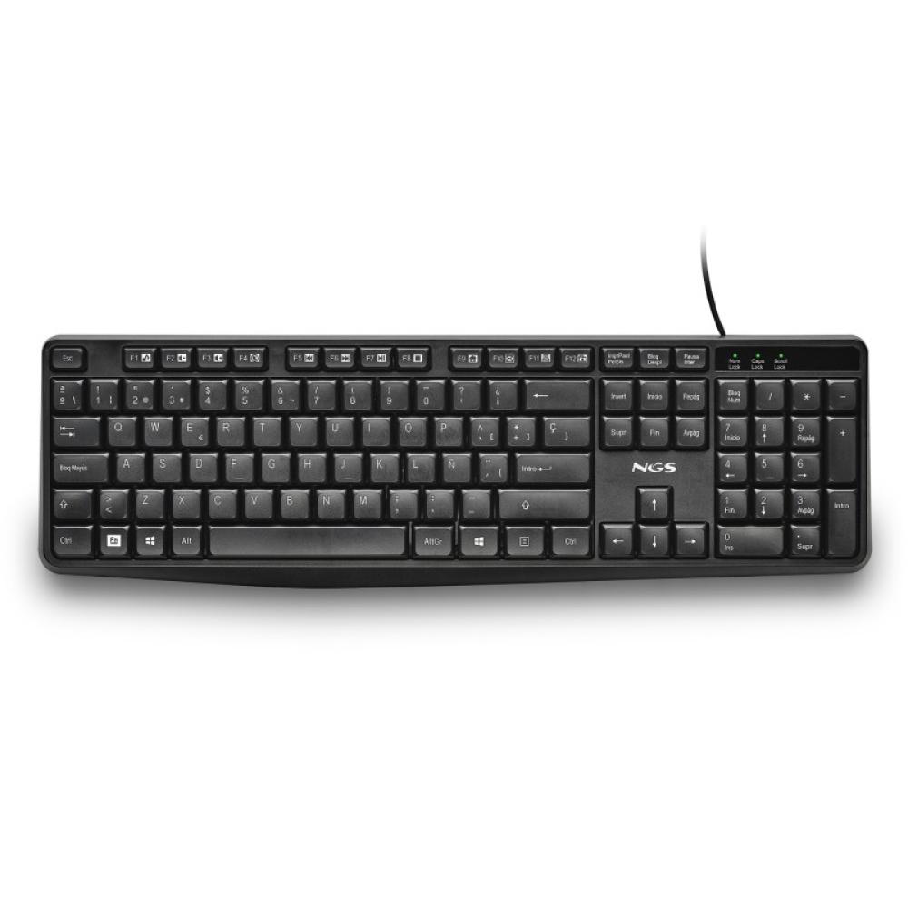 NGS - FUNKY V4 (QUERTY, ES) teclado Hogar / Oficina USB QWERTY Español Negro
