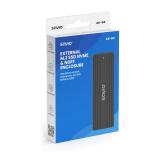 Savio - AK-84 caja para disco duro externo Caja externa para unidad de estado sólido (SSD) Negro M.2