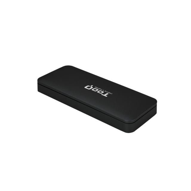 TooQ - TQE-2280B caja para disco duro externo Caja externa para unidad de estado sólido (SSD) Negro M.2