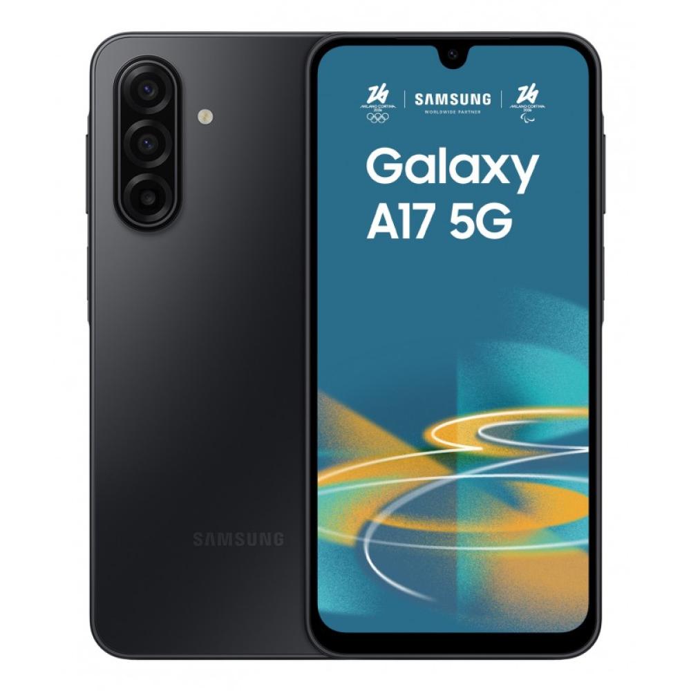 Samsung - Galaxy A17 5G 17 cm (6.7") Ranura híbrida Dual SIM Android 15 USB Tipo C 4 GB 128 GB 5000 mAh Negro