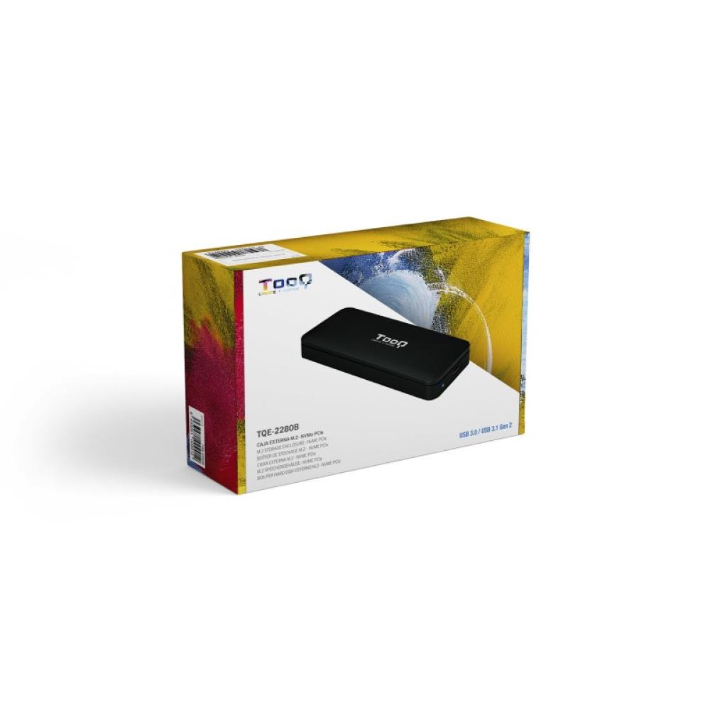 TooQ - TQE-2280B caja para disco duro externo Caja externa para unidad de estado sólido (SSD) Negro M.2
