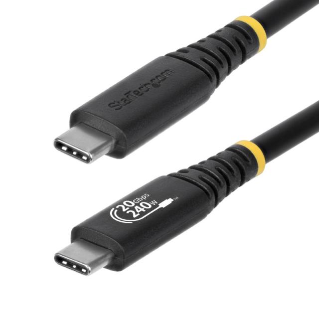 StarTech.com - Cable USB4 2m - Cable USB-C Certificado USB-IF - 20Gbps - PD 240W EPR - 4K120 - DP 1.4 - Cable USB Tipo C - Recub