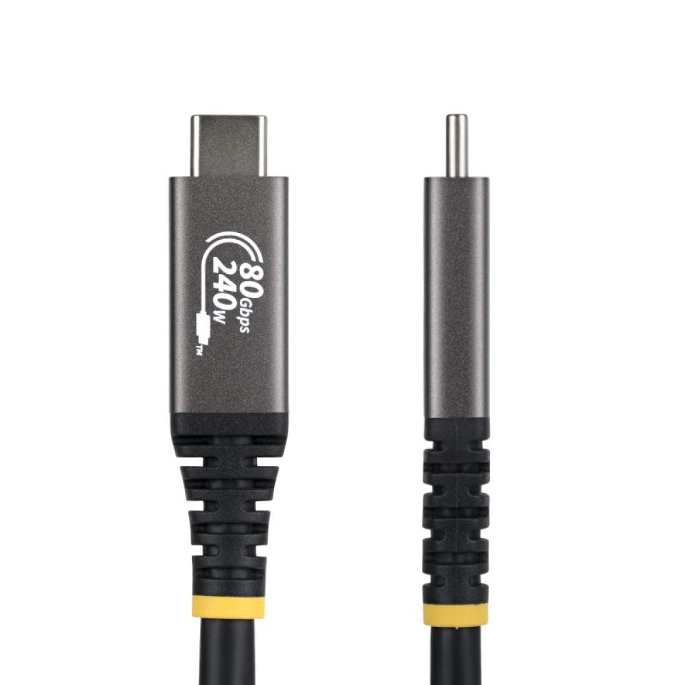 StarTech.com - Cable USB4 1,5m - Cable USB-C Certificado USB-IF - 80Gbps - Cable USB Tipo C - PD de 240W - 8K120/4K240 - DP 2.1