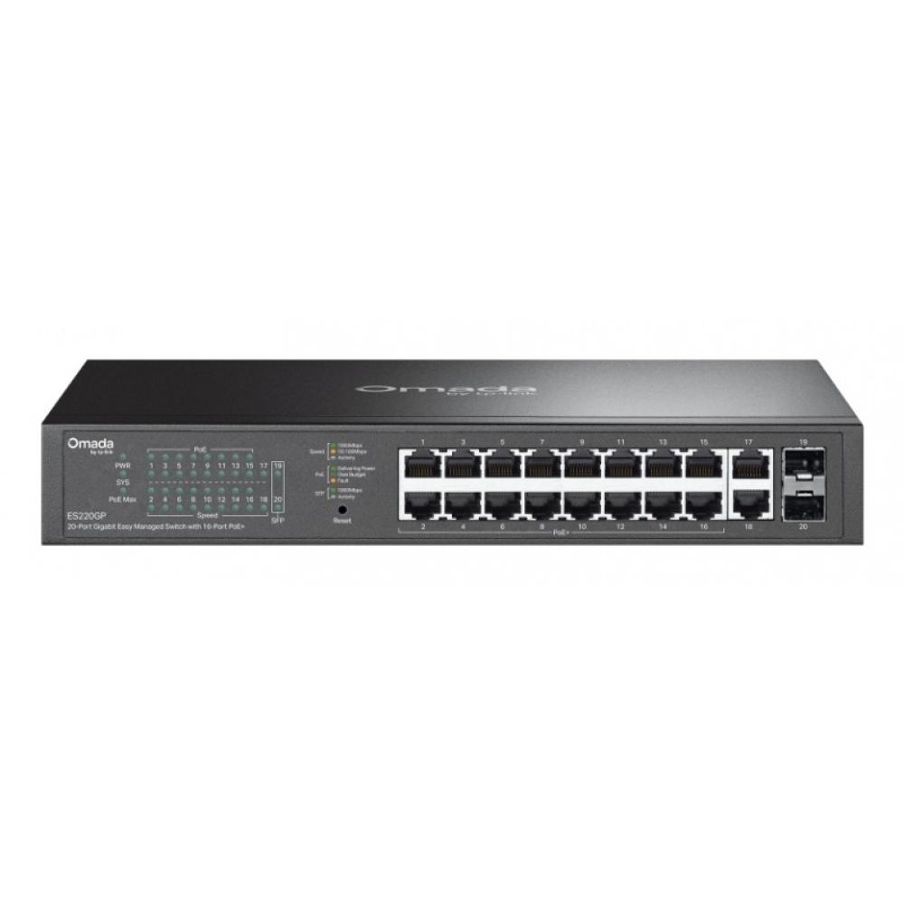 OMADA - ES220GP switch Gestionado Gigabit Ethernet (10/100/1000) Energía sobre Ethernet (PoE) Negro