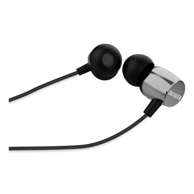Aiwa - ESTM-20SL auricular y casco Auriculares Alámbrico Dentro de oído Llamadas/Música/Deporte/Uso diario Plata