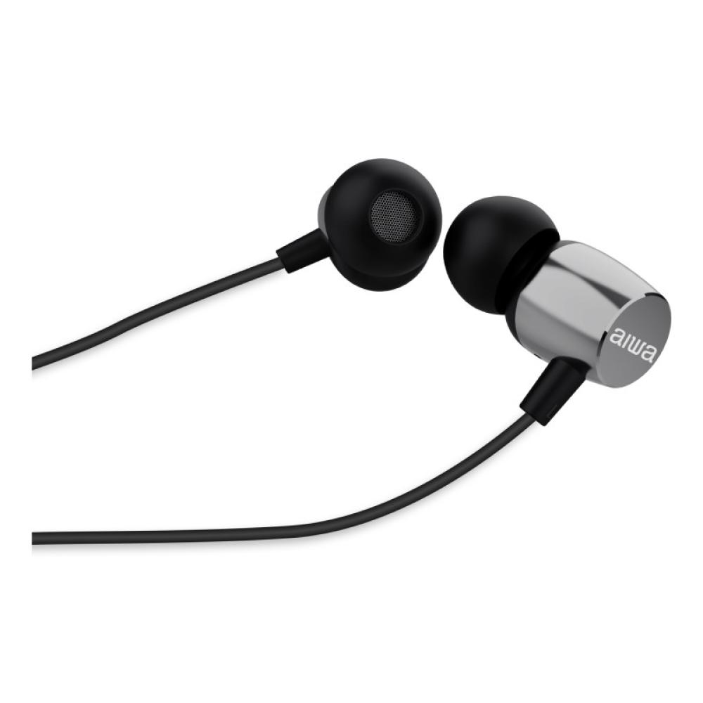 Aiwa - ESTM-20SL auricular y casco Auriculares Alámbrico Dentro de oído Llamadas/Música/Deporte/Uso diario Plata