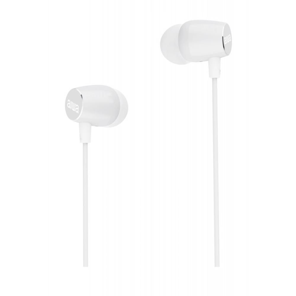 Aiwa - ESTM-20WT auricular y casco Auriculares Alámbrico Dentro de oído Llamadas/Música/Deporte/Uso diario Blanco