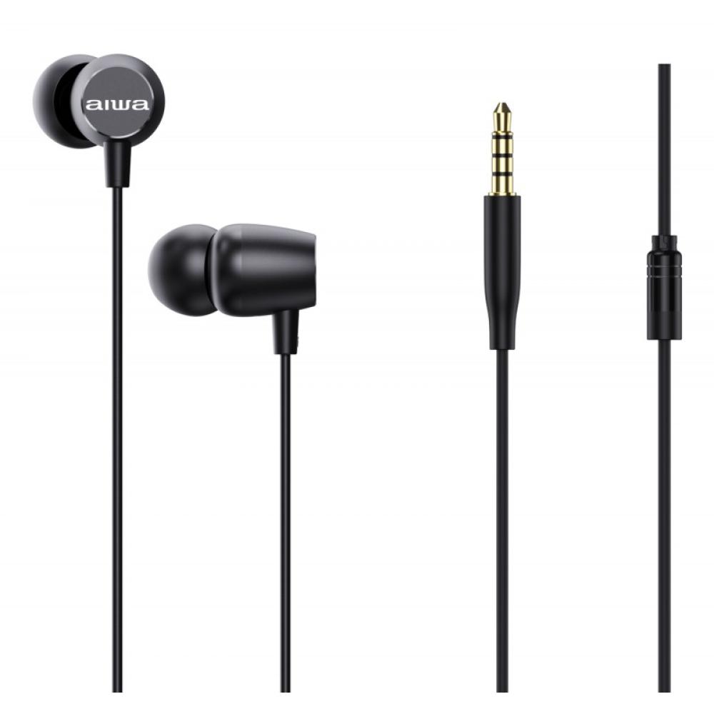 Aiwa - ESTM-20BK auricular y casco Auriculares Alámbrico Dentro de oído Llamadas/Música/Deporte/Uso diario Negro