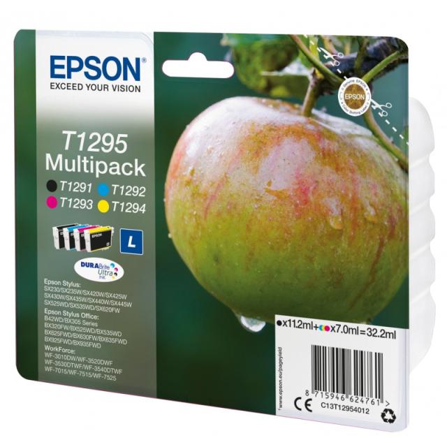 Epson - Apple Multipack T1295 4 colores (etiqueta RF)