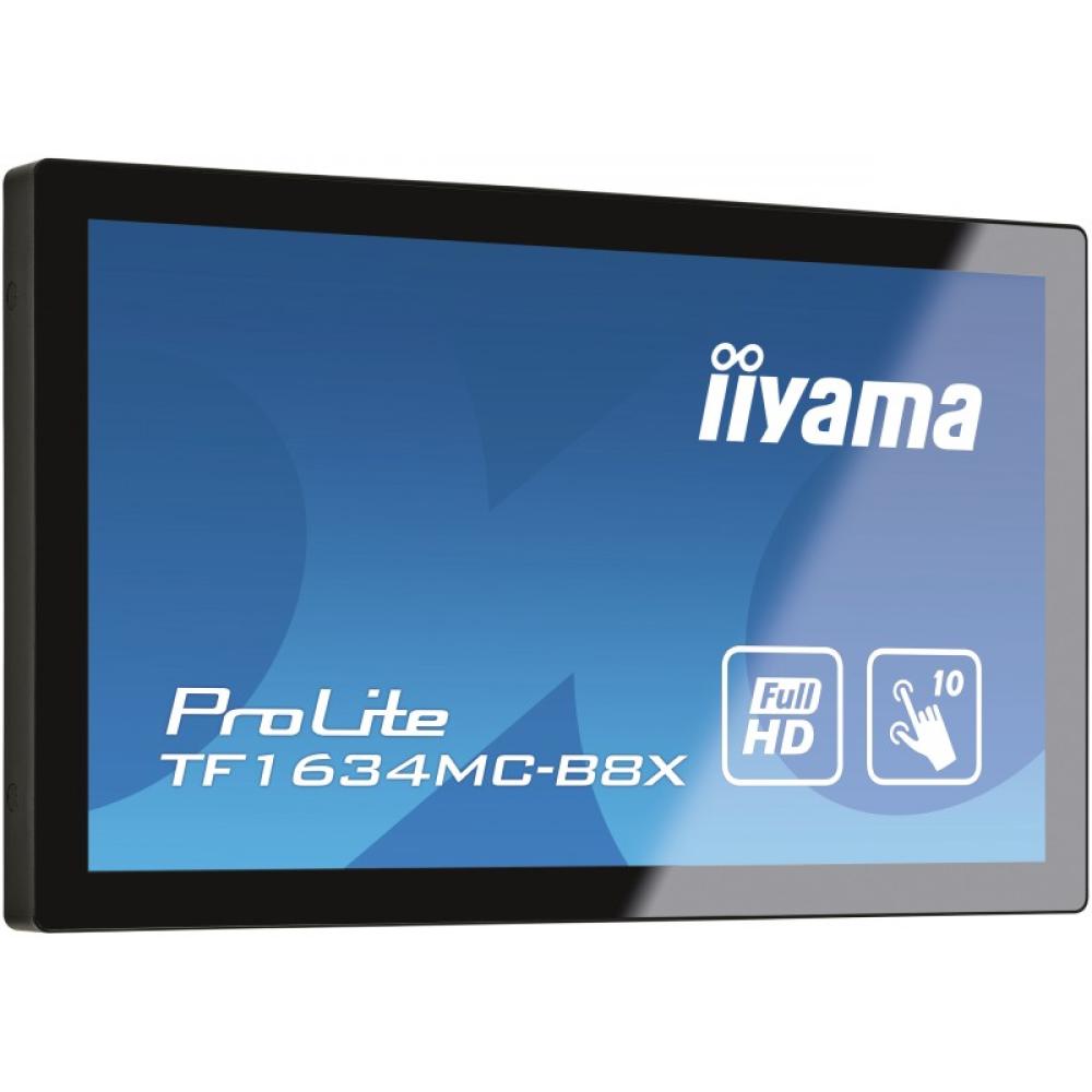 iiyama - ProLite TF1634MC-B8X pantalla para PC 39,6 cm (15.6") 1920 x 1080 Pixeles Full HD LED Pantalla táctil Multi-usuario Neg