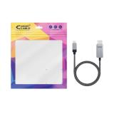 Nanocable - 10.15.5103 adaptador de cable de vídeo 3 m USB Tipo C HDMI Aluminio, Negro