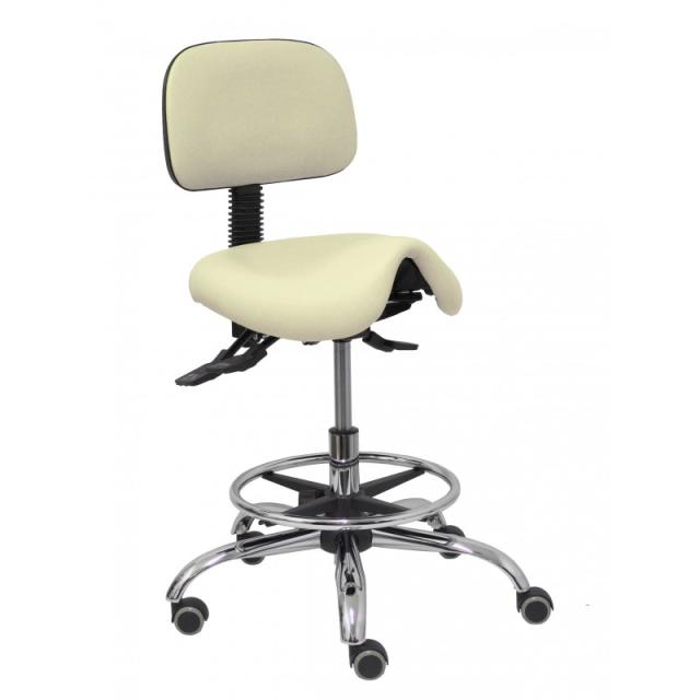 PIQUERAS Y CRESPO - Taburete Zarza similpiel crema