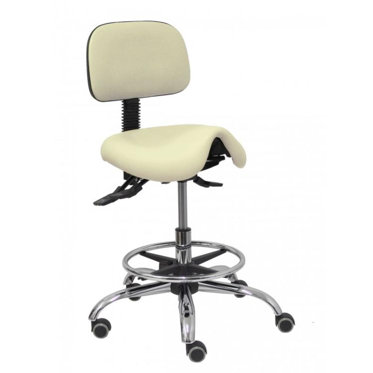 PIQUERAS Y CRESPO - Taburete Zarza similpiel crema