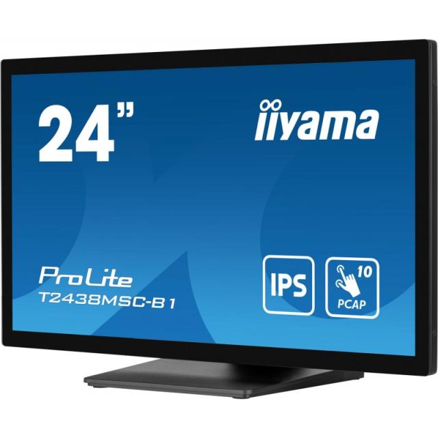 iiyama - ProLite T2438MSC-B1 pantalla para PC 60,5 cm (23.8") 1920 x 1080 Pixeles Full HD LED Pantalla táctil Negro