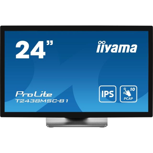 iiyama - ProLite T2438MSC-B1 pantalla para PC 60,5 cm (23.8") 1920 x 1080 Pixeles Full HD LED Pantalla táctil Negro