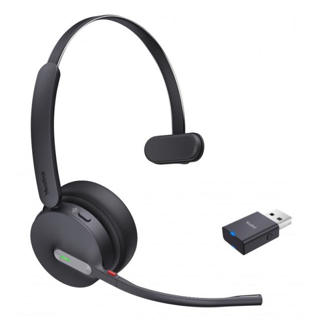 Yealink - WH64 Hybrid Mono UC Auriculares Inalámbrico Diadema Oficina/Centro de llamadas MicroUSB Bluetooth Negro